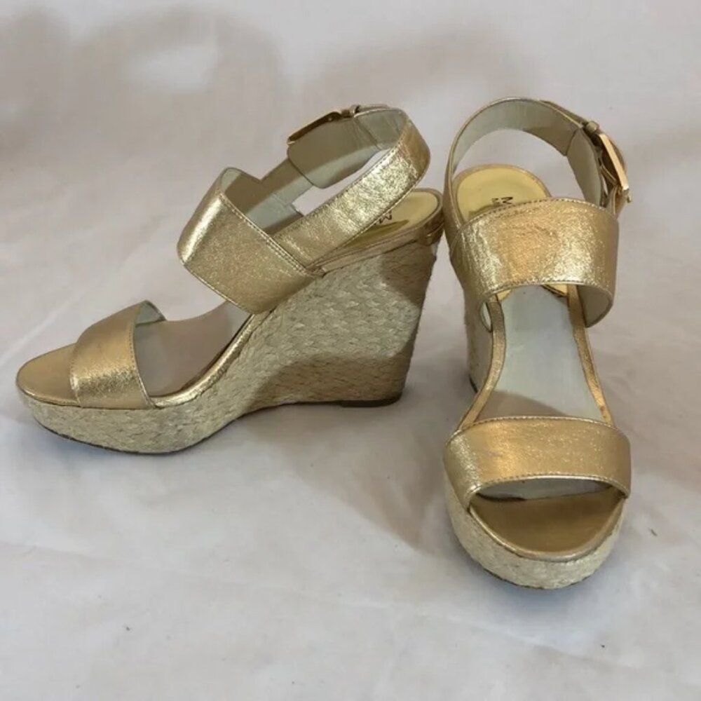 Gold Wedge Sandals